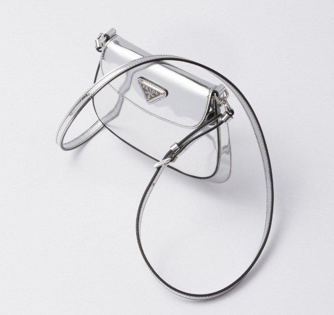 y2k silver Prada's handbag