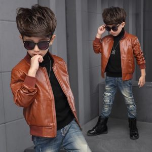jaqueta de couro infantil masculina