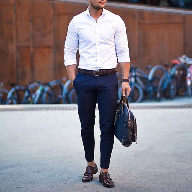 Men's white shirt look, white men's shirt is an essential component in any wardrobe. For a timeless, sophisticated ensemble