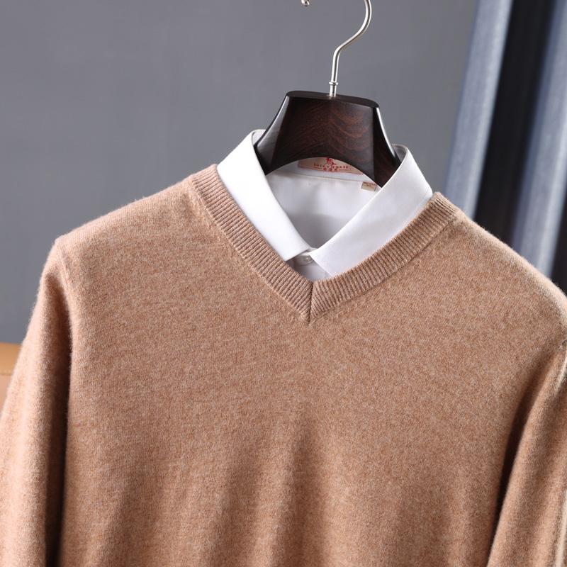The V-neck sweater, a staple in men's fashion, is an essential wardrobe piece that exudes sophistication and versatility. 