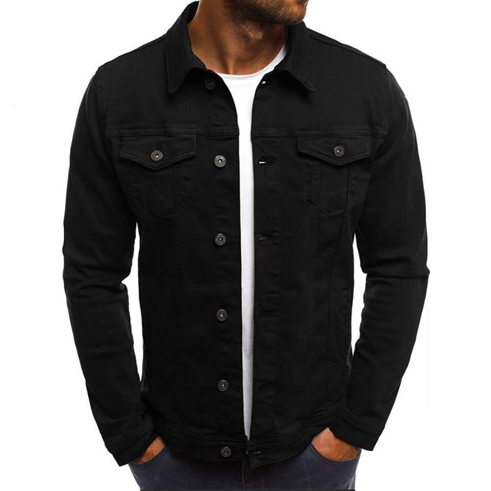 Men's black jean jacket stands as a versatile and iconic piece in contemporary menswear, blending classic design with