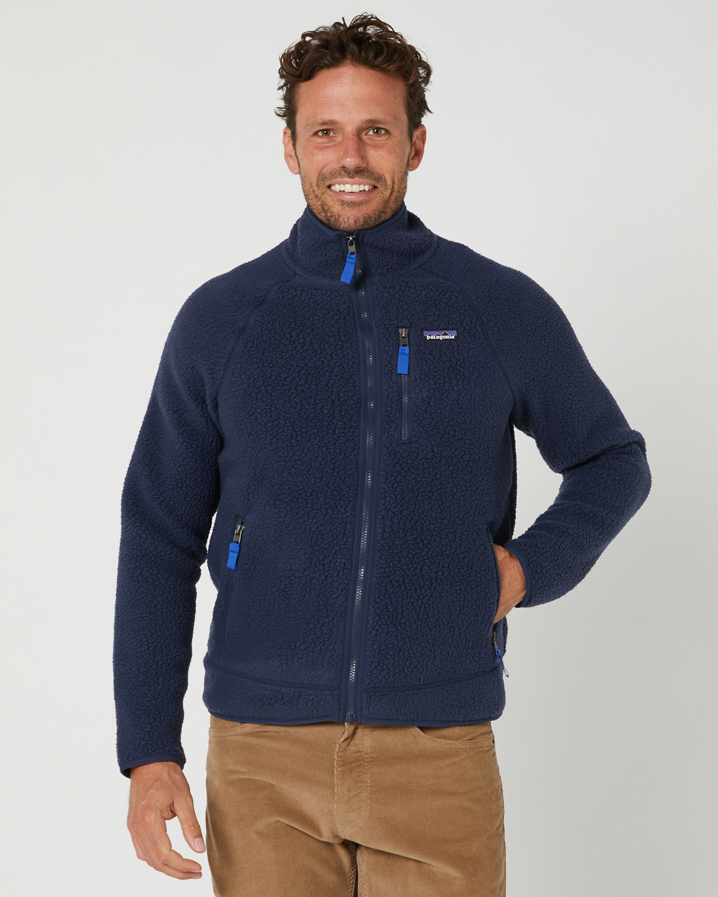 Men's retro pile fleece jacket