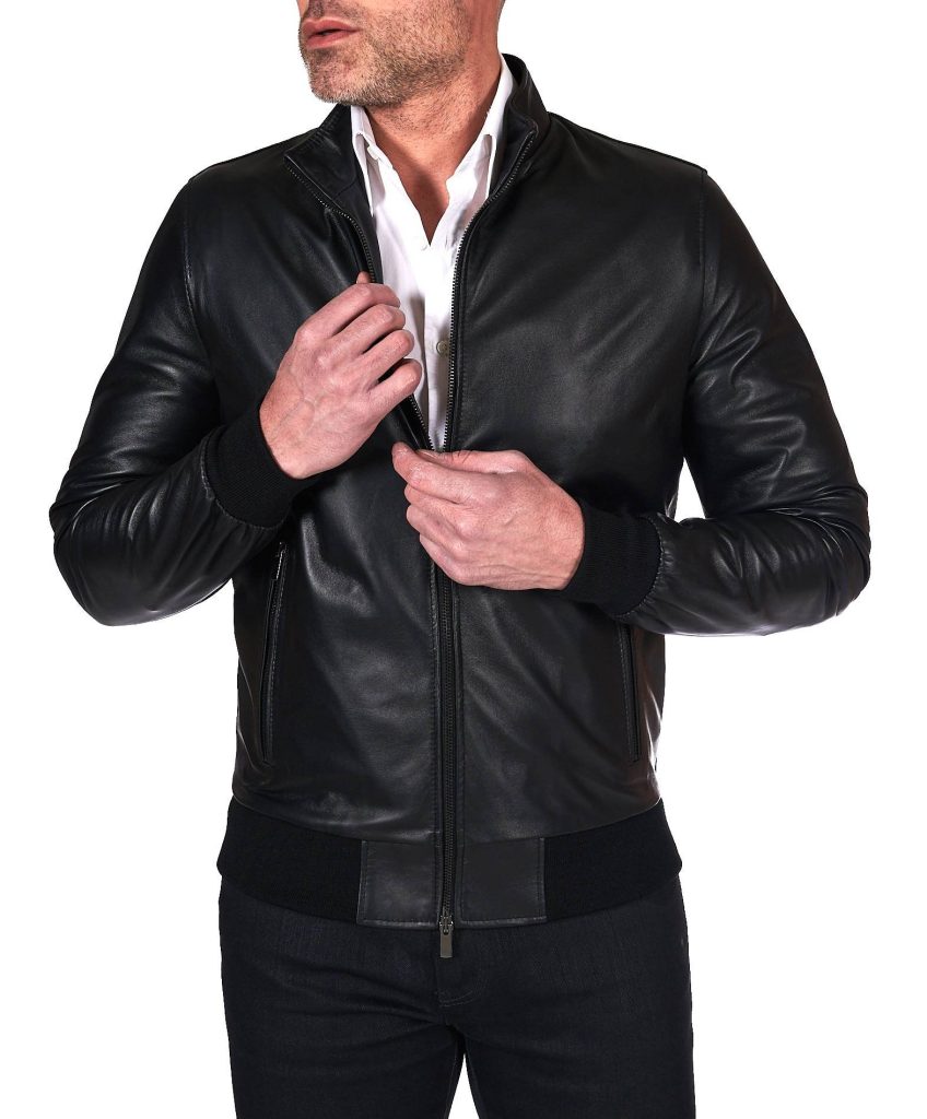 Mens leather bomber jackets