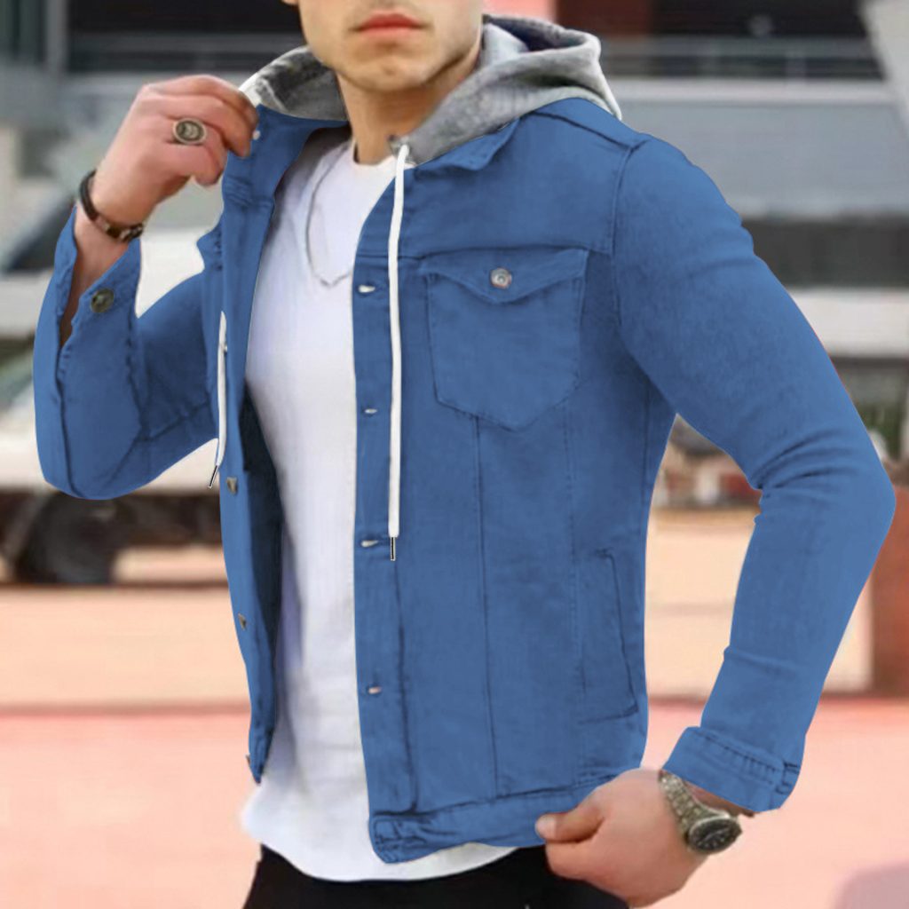 Men's spring jacket with hood best sale