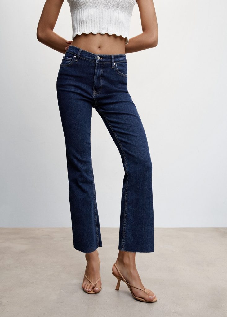 cropped flare jeans