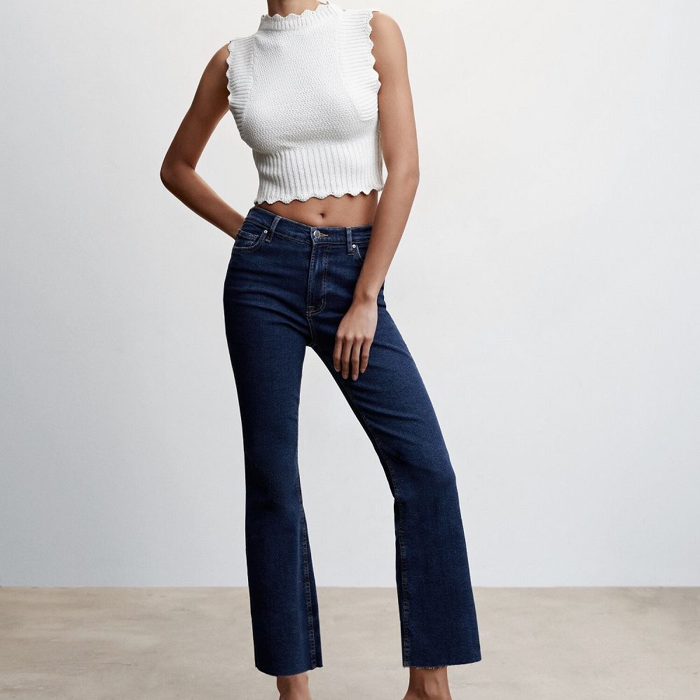 cropped flare jeans