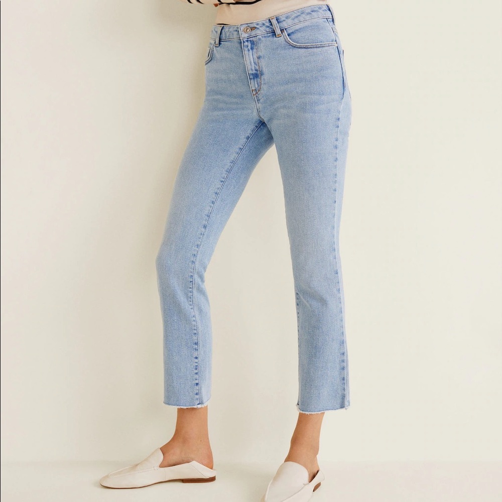 cropped flare jeans