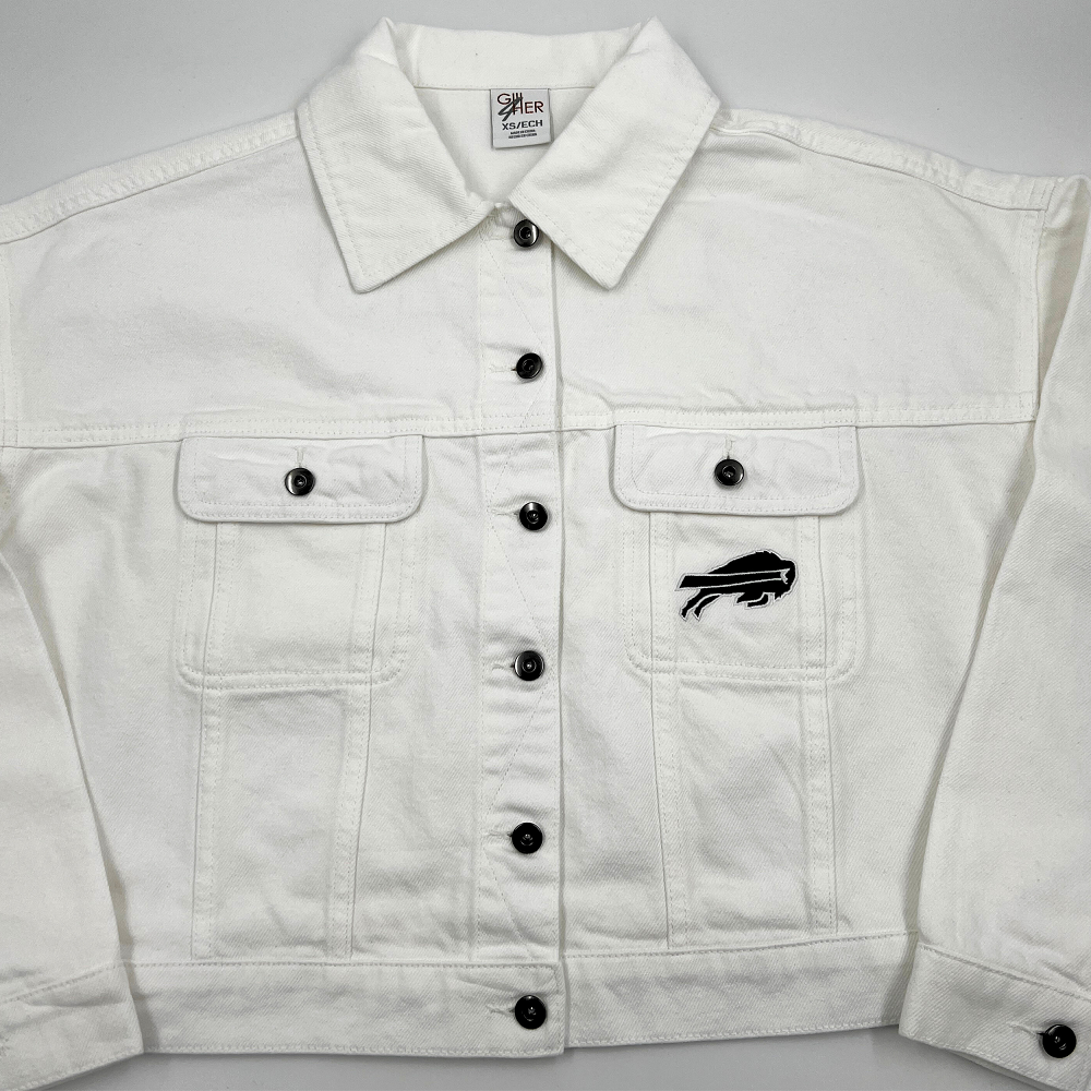 white denim jacket
