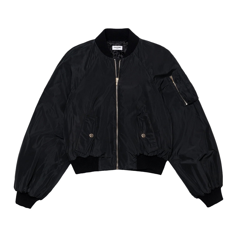 black bomber jacket