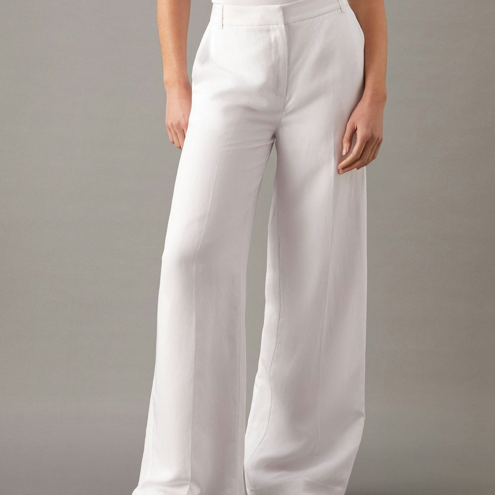 white linen pants