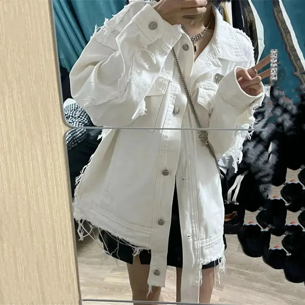 white denim jacket