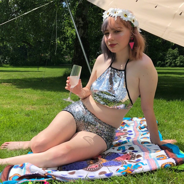 silver-sequin-halter-crop-top-and-hot-pants