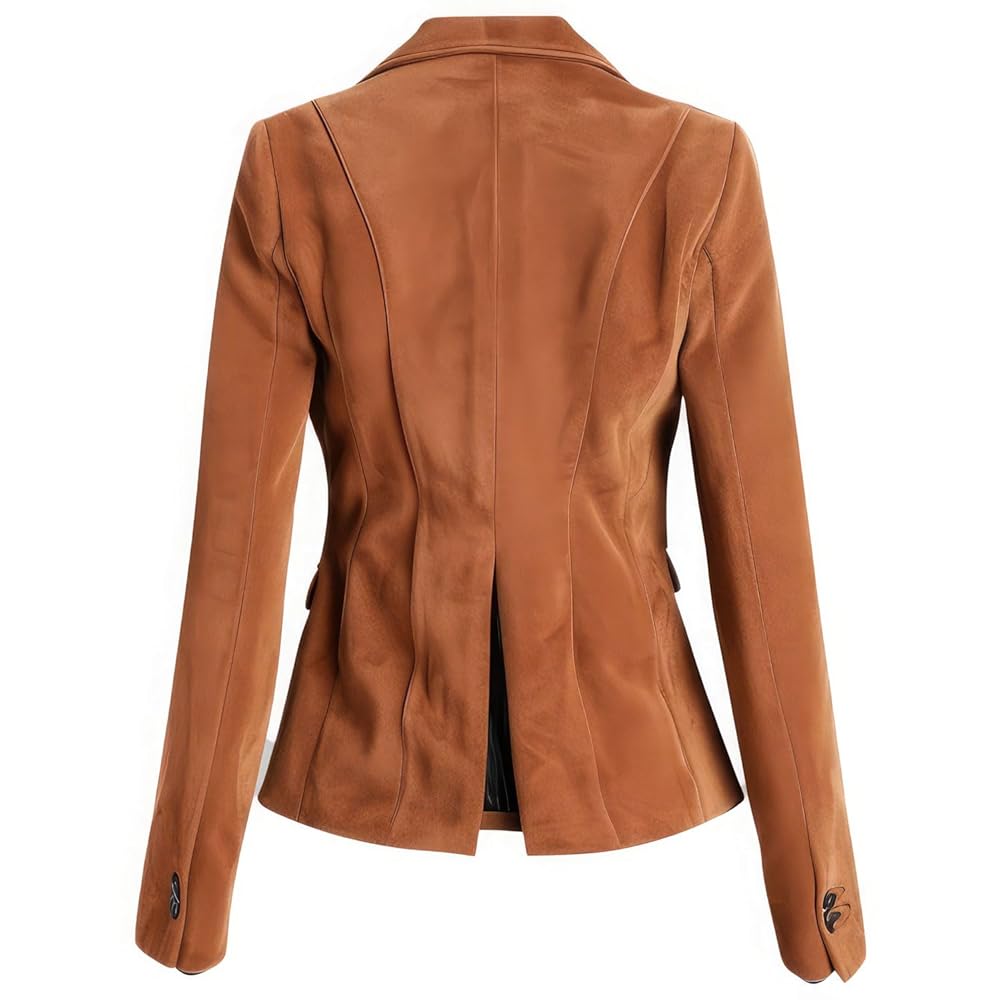 brown suede blazer