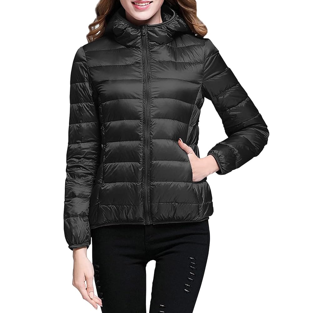 black puffer jacket women