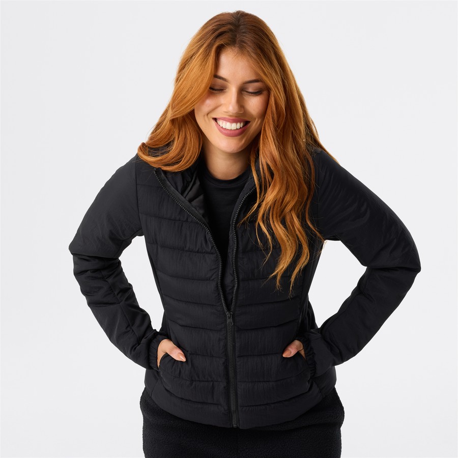 black puffer jacket women