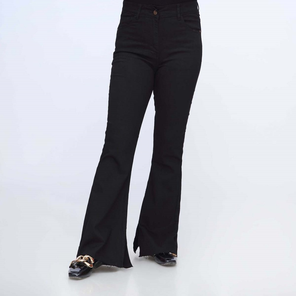 black bell bottom jeans