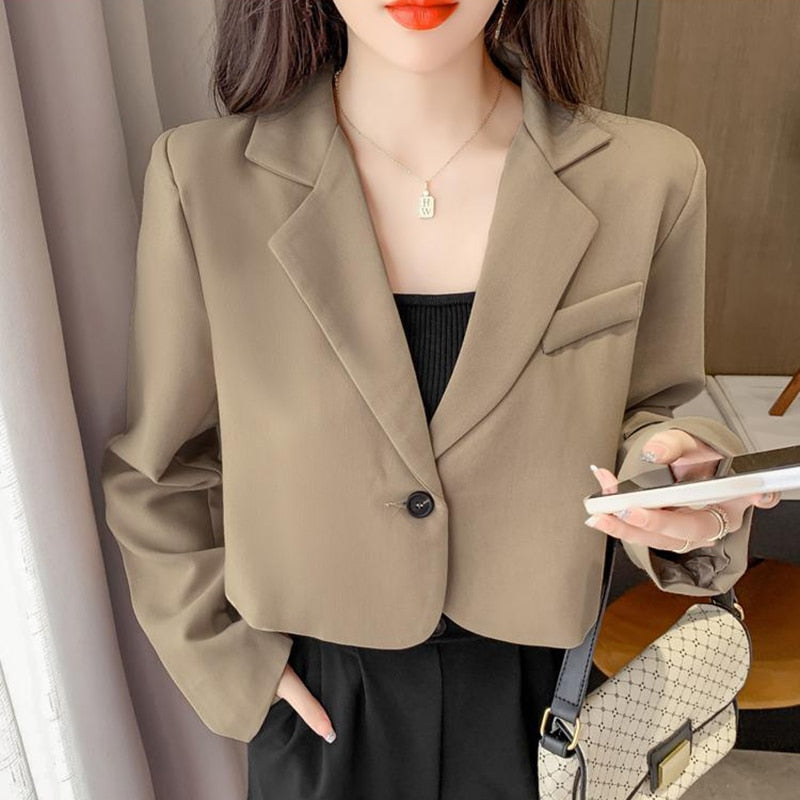 tan blazer womens