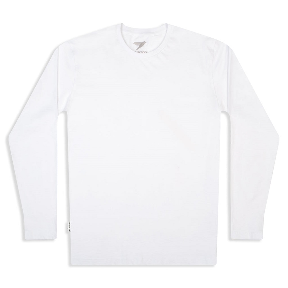 Silverstick-Mens-Organic-Cotton-Long-Sleeve-T-Shirt-White-Front