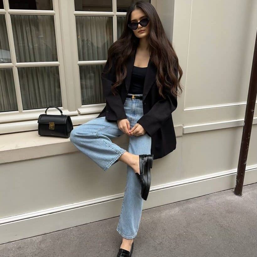 blazer and jeans