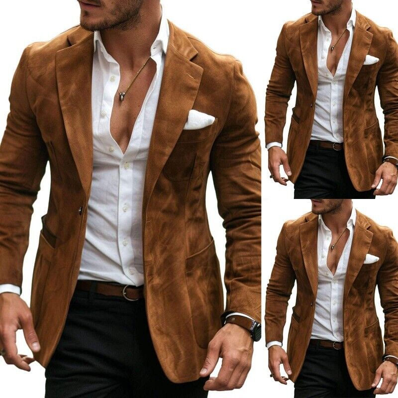 brown suede blazer