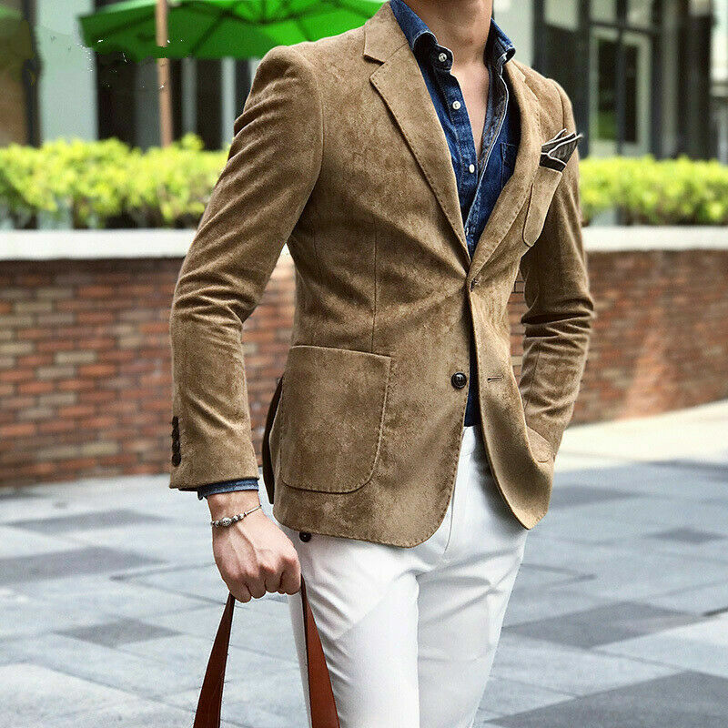 brown suede blazer