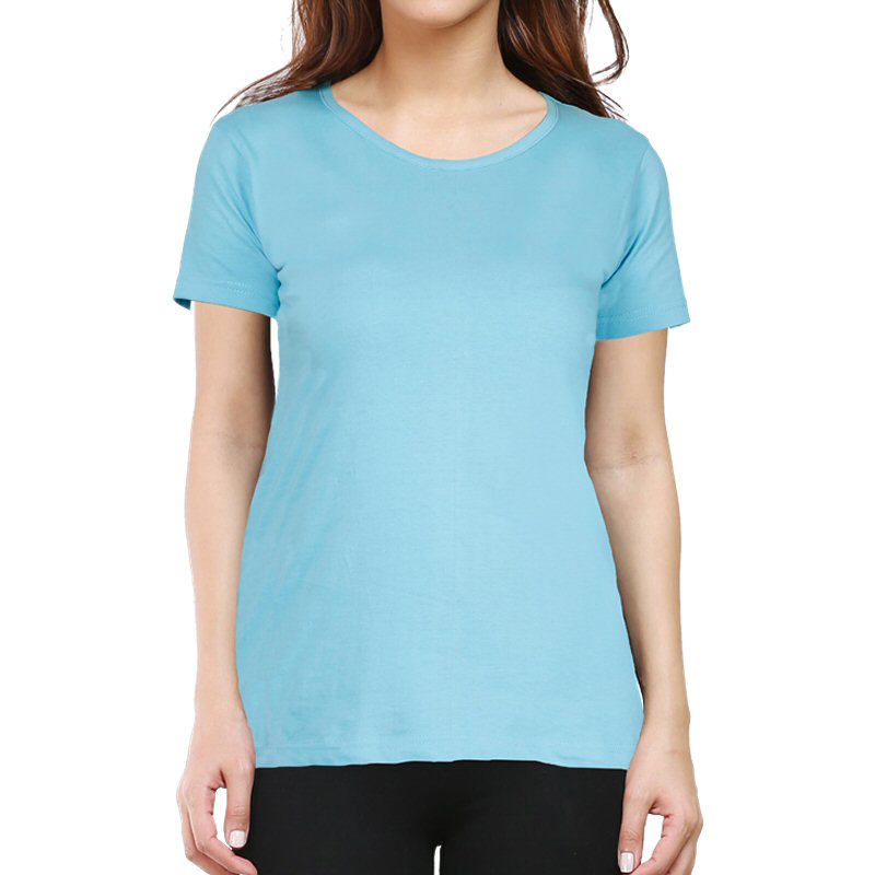 sky-blue-plain-women-round-neck-t-shirt