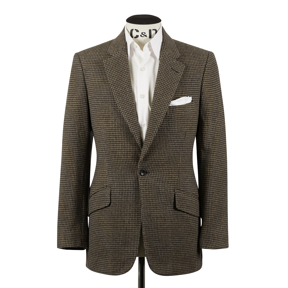 brown houndstooth blazer
