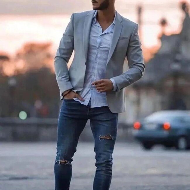 blazer with jeans men