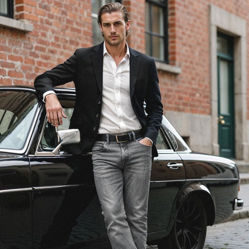 black-blazer-with-white-shirt-and-grey-jeans