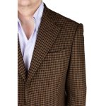 brown houndstooth blazer