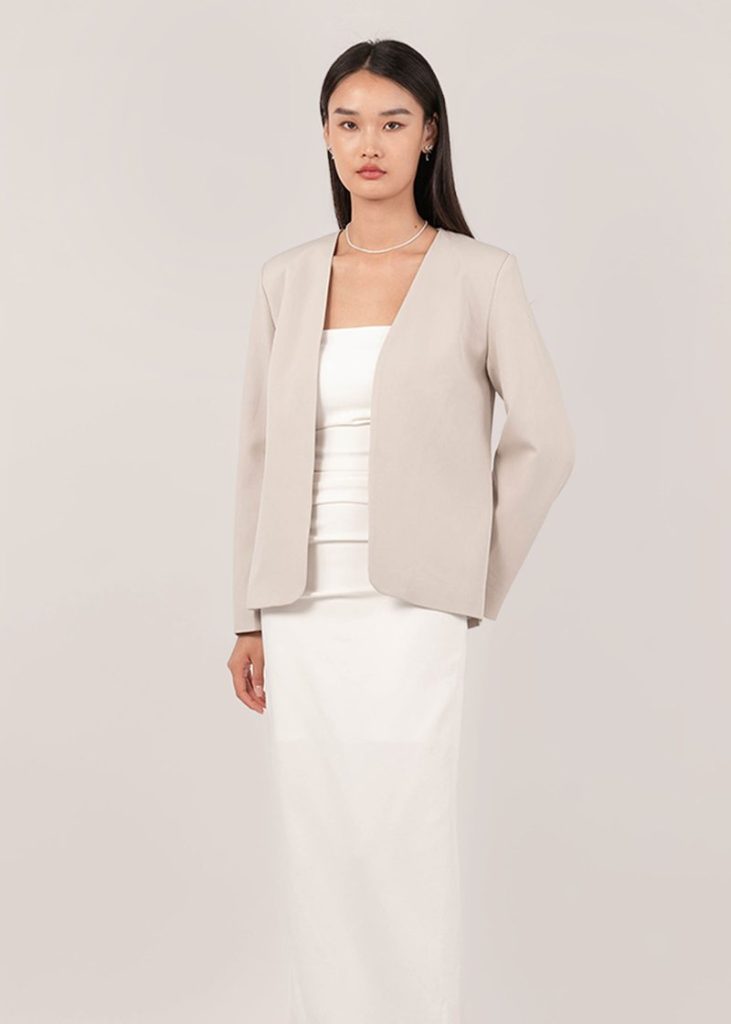 nude blazer