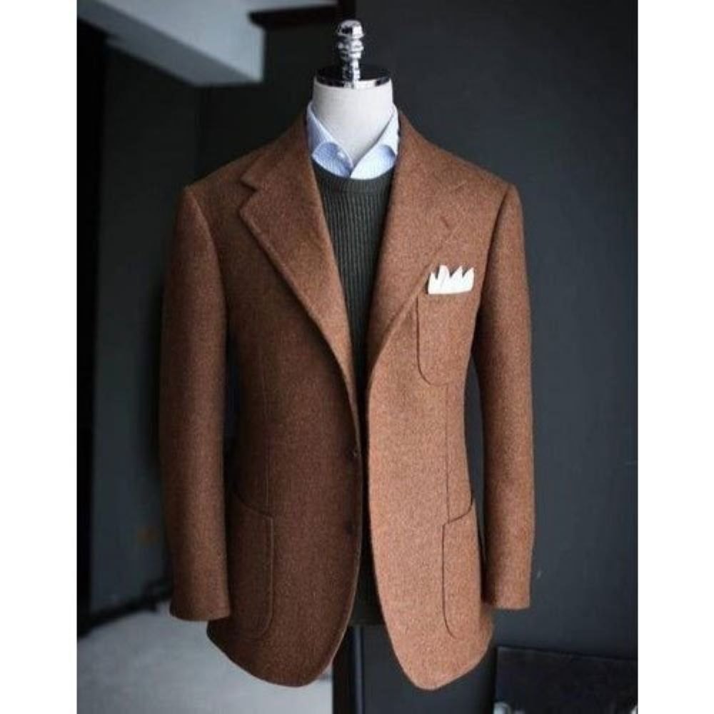 mens-plain-brown-blazer