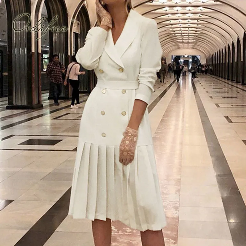 blazer dress white
