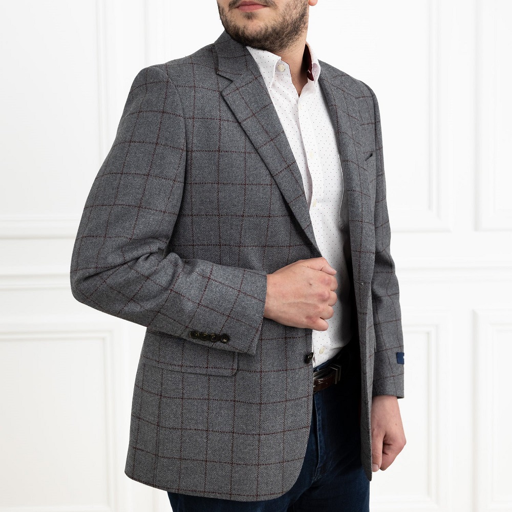 gray blazer outfit