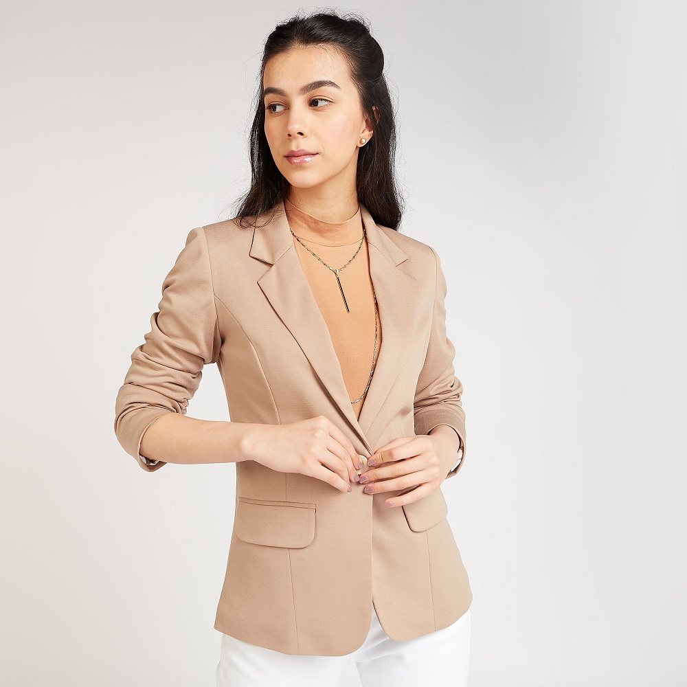 khaki blazer womens