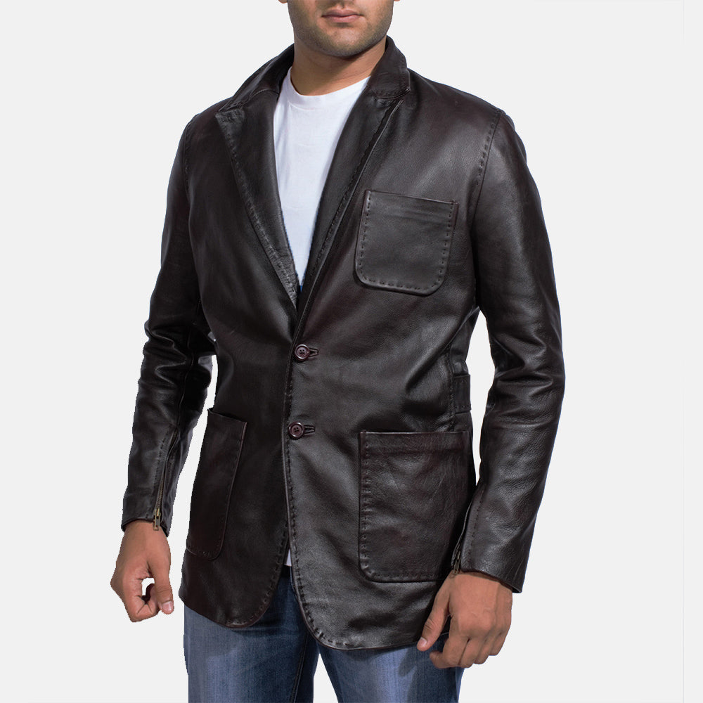 leather jacket blazer