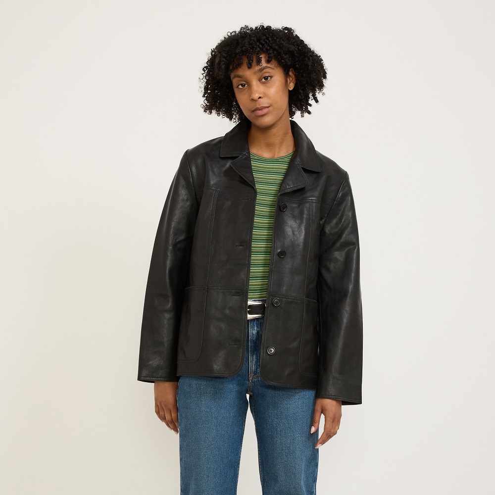 leather jacket blazer