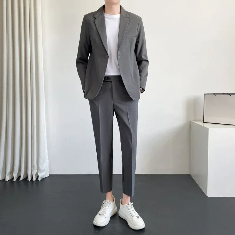 gray blazer outfit