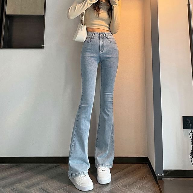 high waisted bootcut jeans