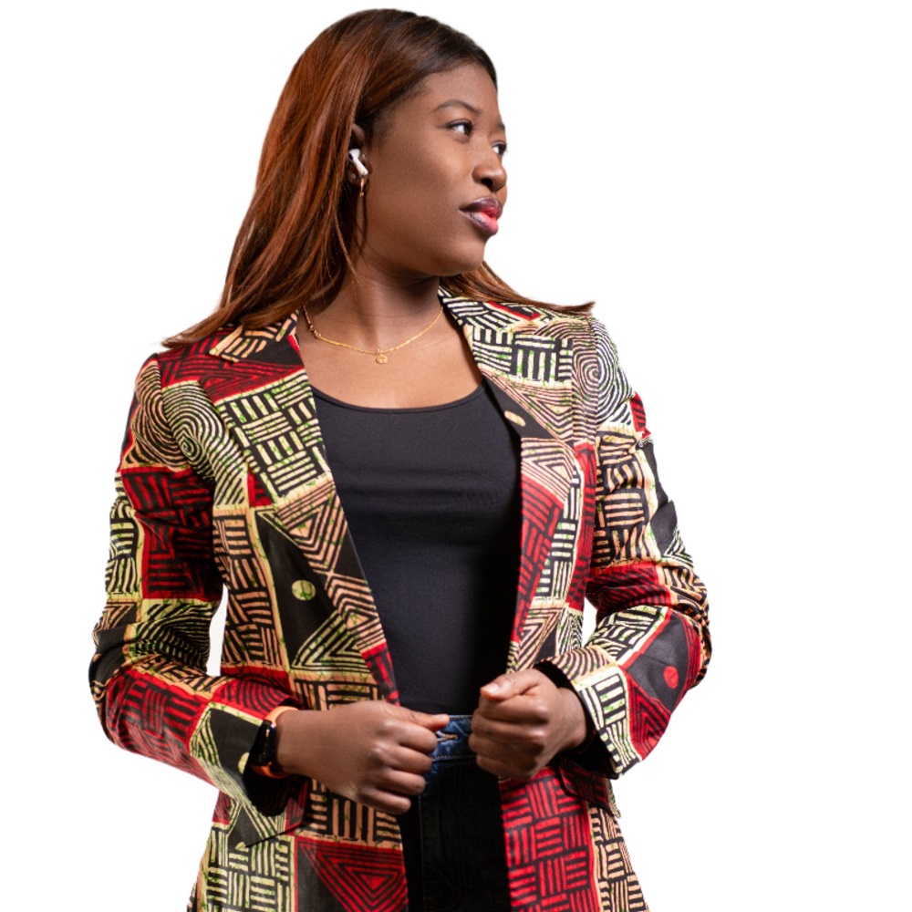 patterned blazer