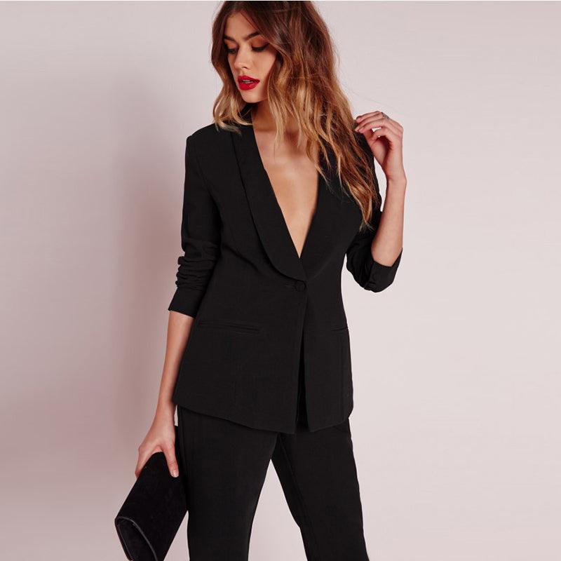 black fitted blazer