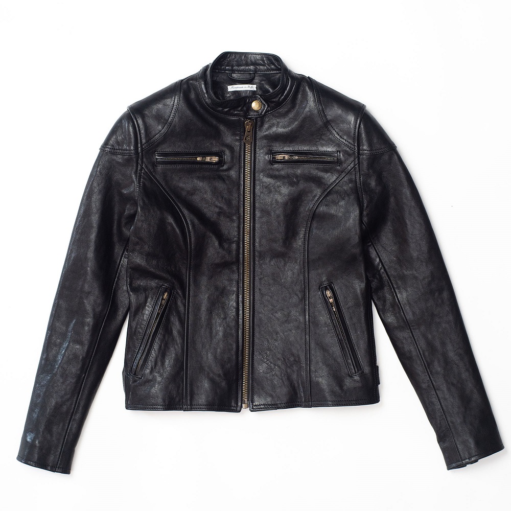 black leather jacket women