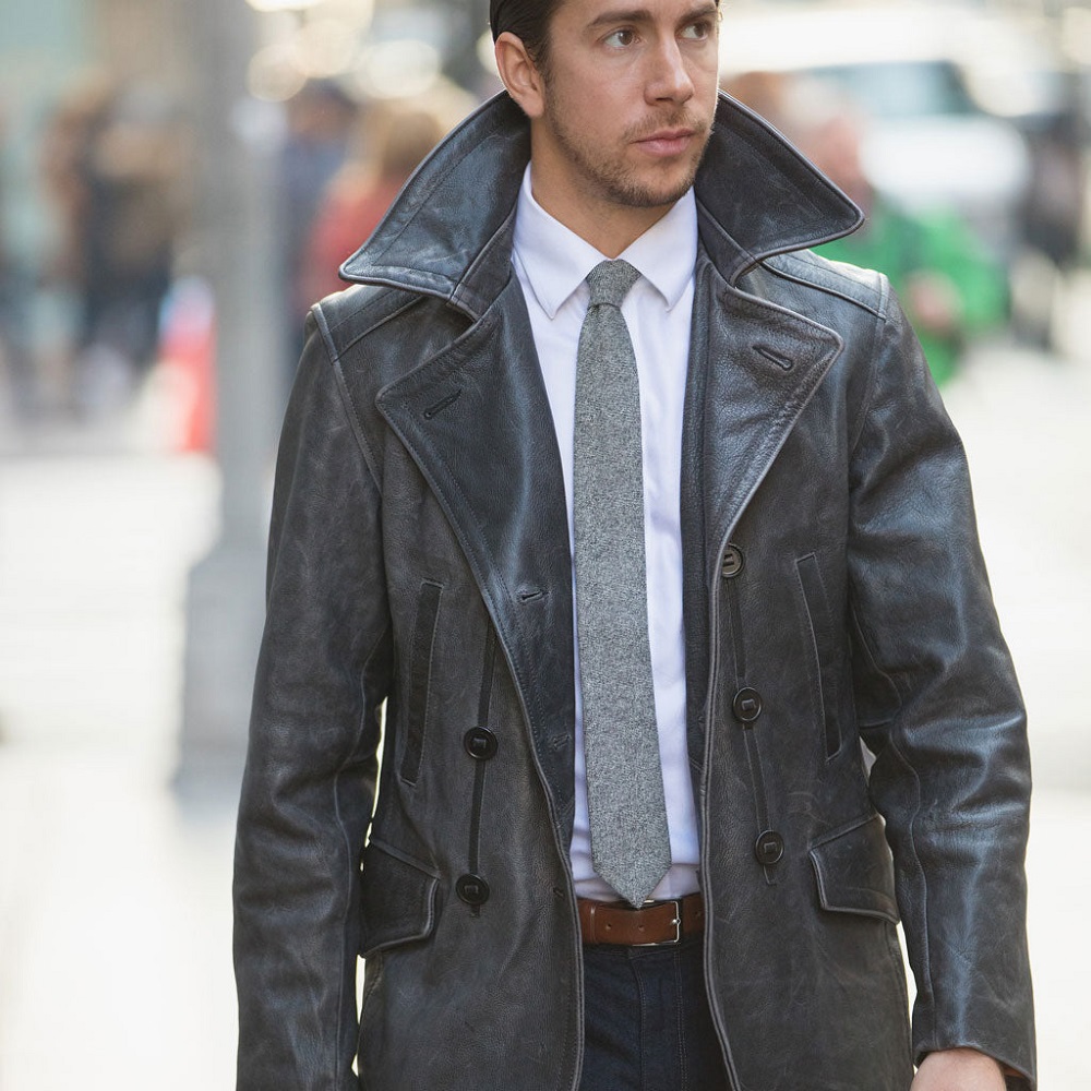 long leather jacket