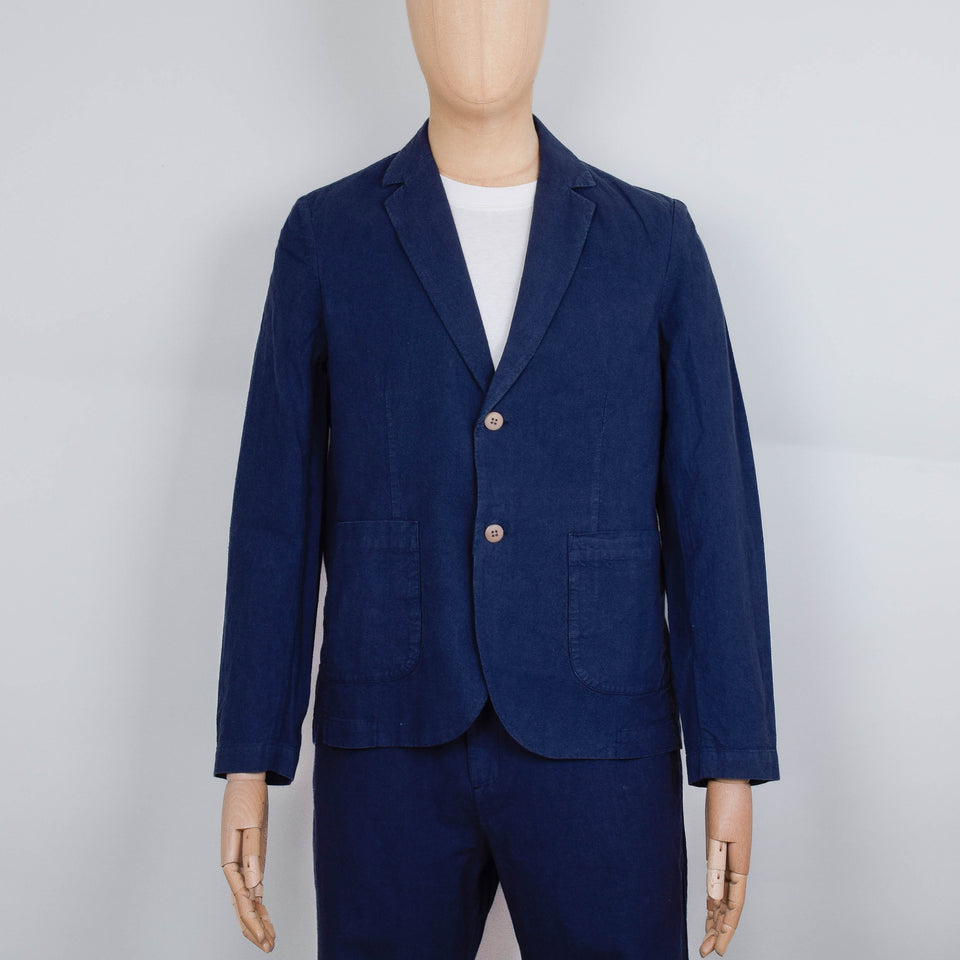 navy linen blazer