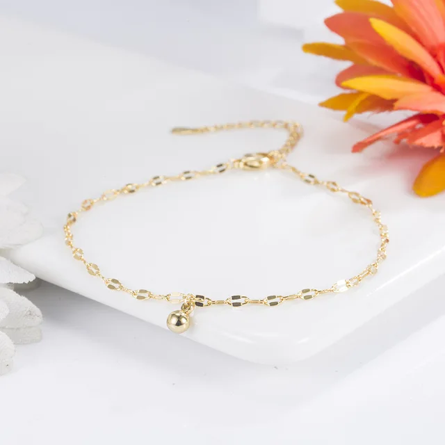 white gold anklets