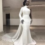white evening gown