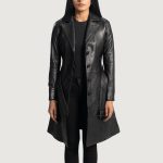 leather long coat