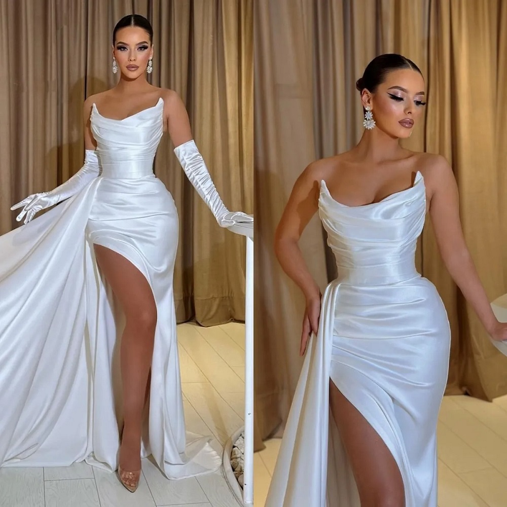 white evening gown