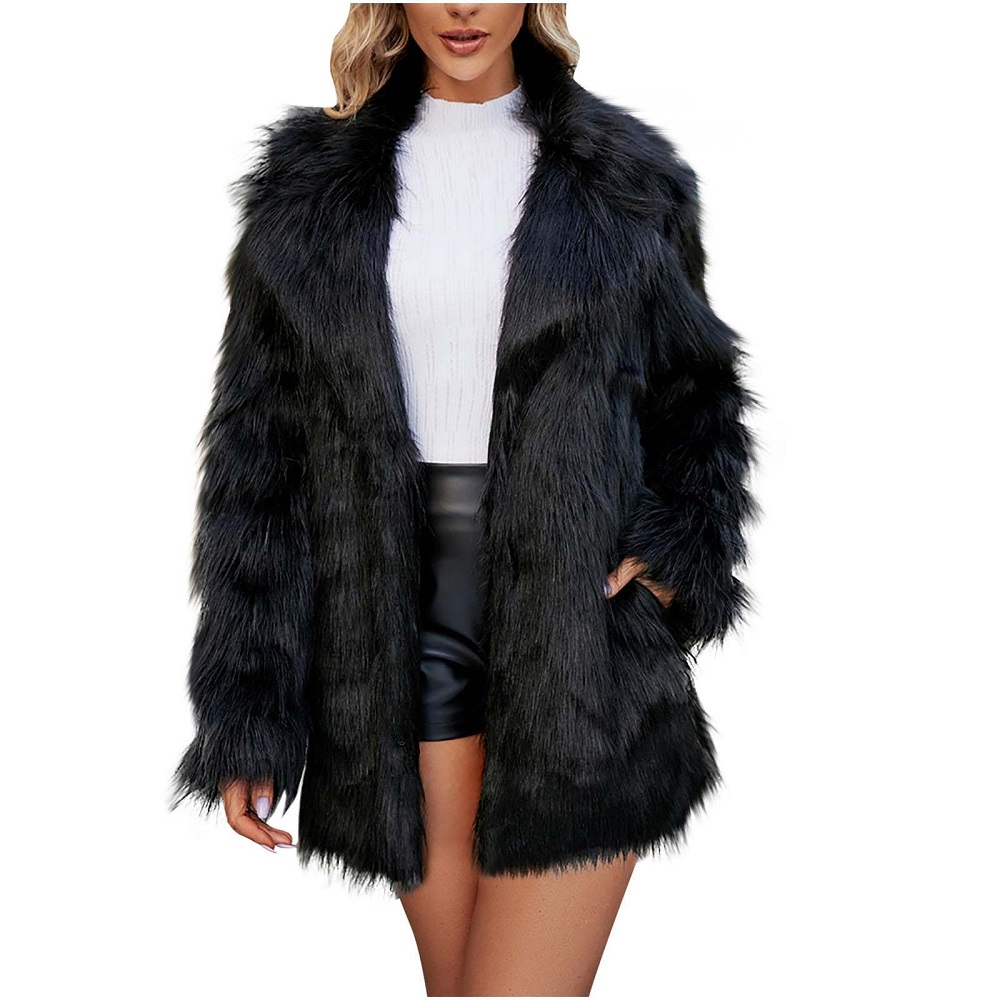 black fur coat