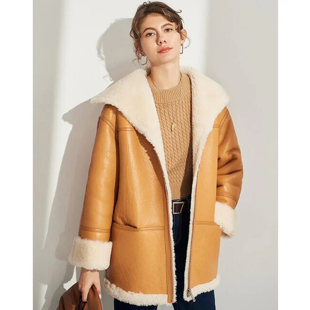 womens shearling coat